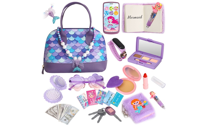 Image 3: Kids Pretend Play Purse Set 