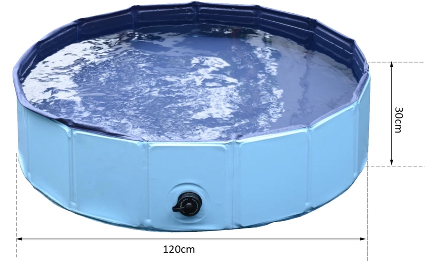 Image 26: PawHut Round Pet Paddling Pool in Various Sizes