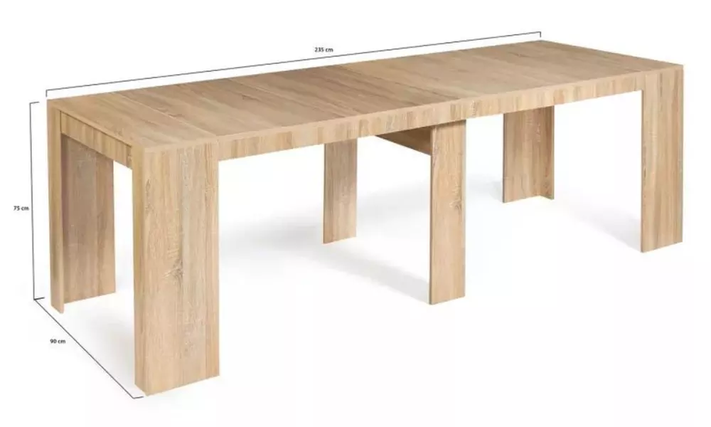 Table console extensible en bois Kocoon