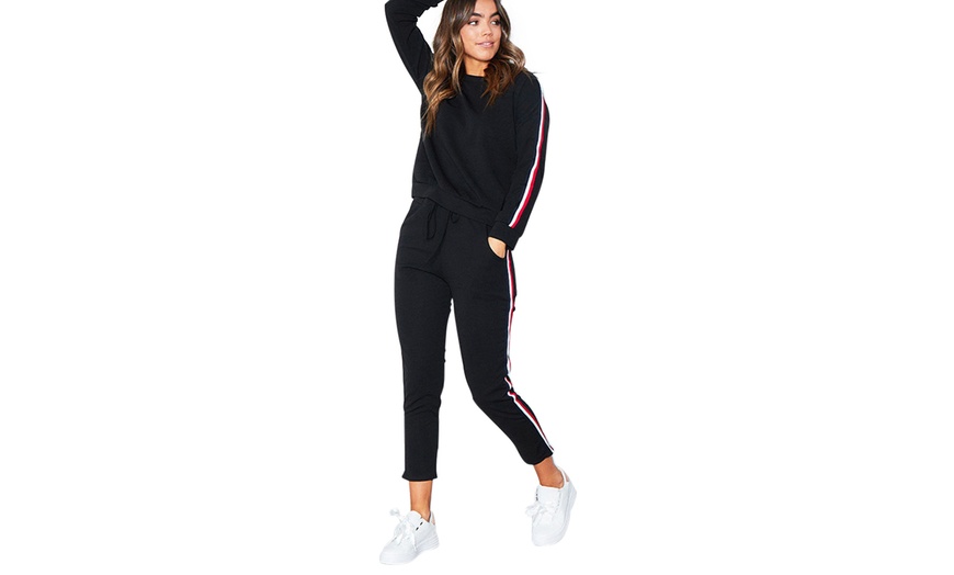 Image 4: Women's Stripe Tracksuit Set