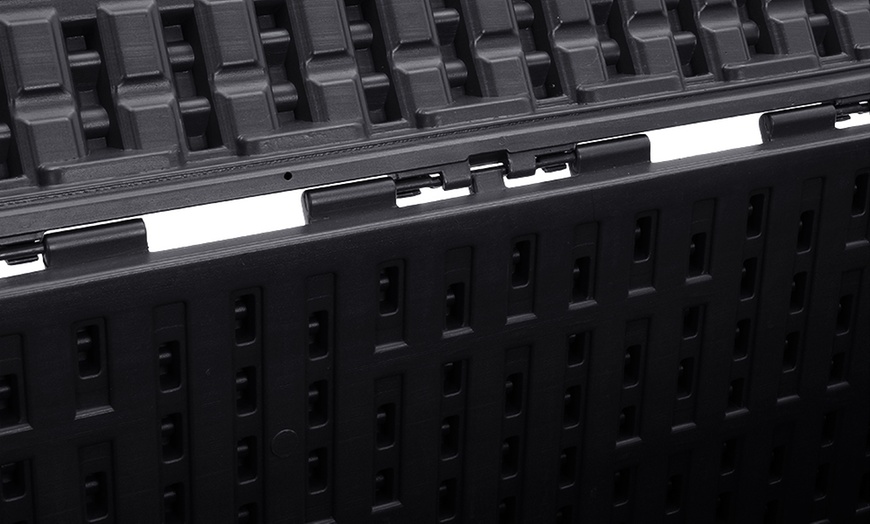 Image 17: HDPE Heavy-Duty Water-Resistant Rattan-Effect Deck Box