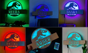 Personalisiertes Namens-Wandlicht in versch. Motiven und individuellem Name von Justyling (bis zu 80% sparen)