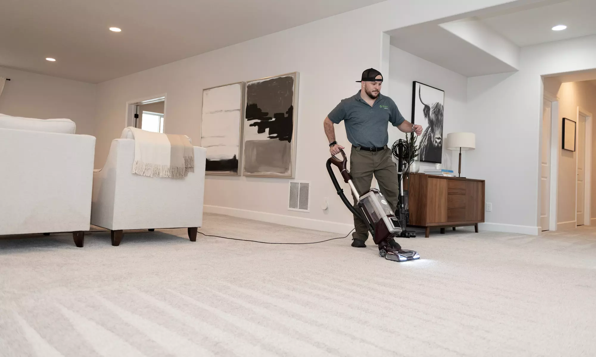 Experience Be Green Carpet Cleaning with Eco-Friendly Options for Multiple Rooms and Hallway, up to 60% Off
