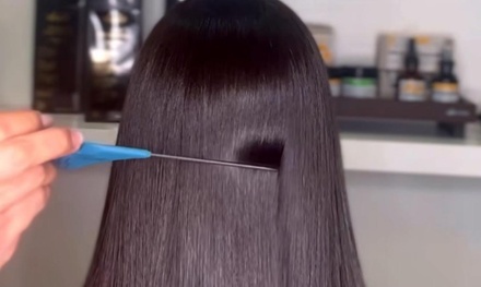 Alisado disciplinante en pelo corto (por encima de los hombros) - Peluquería salón de belleza unisex Dynas