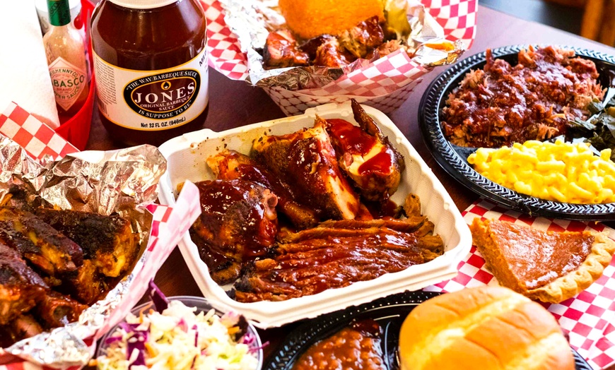Image 2: Authentic Slow-Smoked BBQ: Enjoy Entrees, Sides, & Drinks