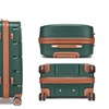 Image 7: Maletas de ruedas rígidas en color verde con cerradura TSA, de Kono