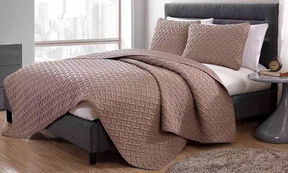Nina Embossed Quilt Set (2- or 3-Piece) - Second Medium