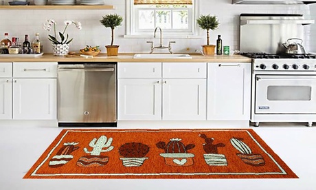 Tappeto passatoia da cucina Cactus, disponibile in 5 misure e 4 colori