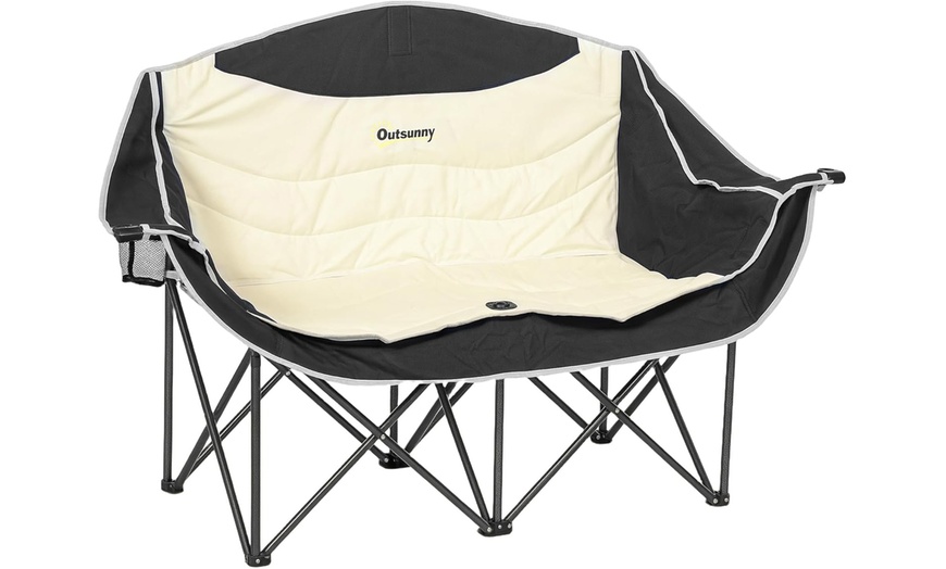 Image 9: Outsunny Double Camping Chair
