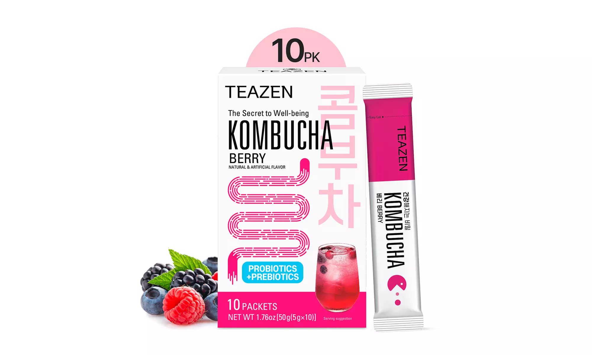 10 bustine di tè Kombucha Teazen