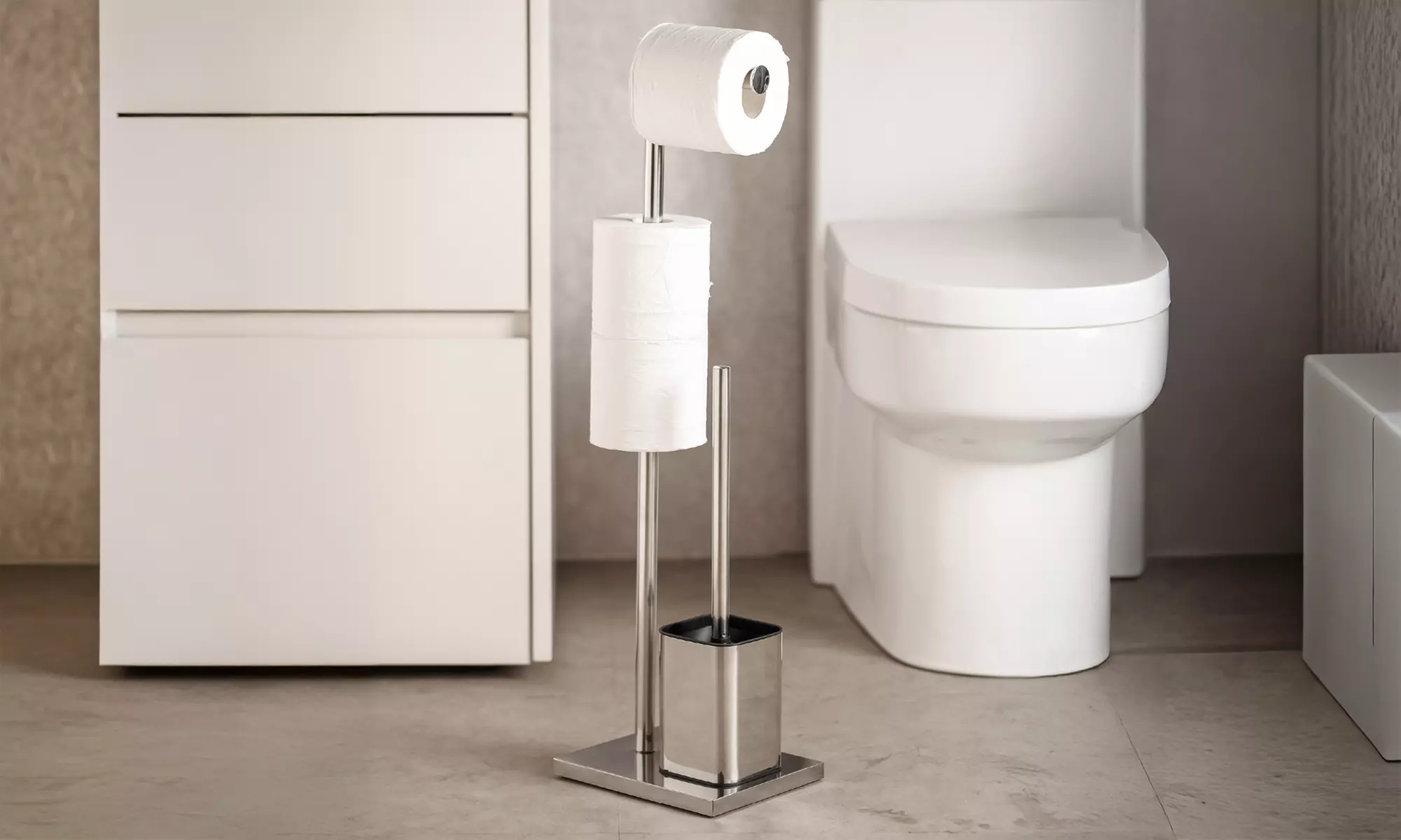 Piantana portarotolo in acciaio inox