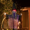 Image 27: Outsunny Voice Activated Halloween Animatronics Witch