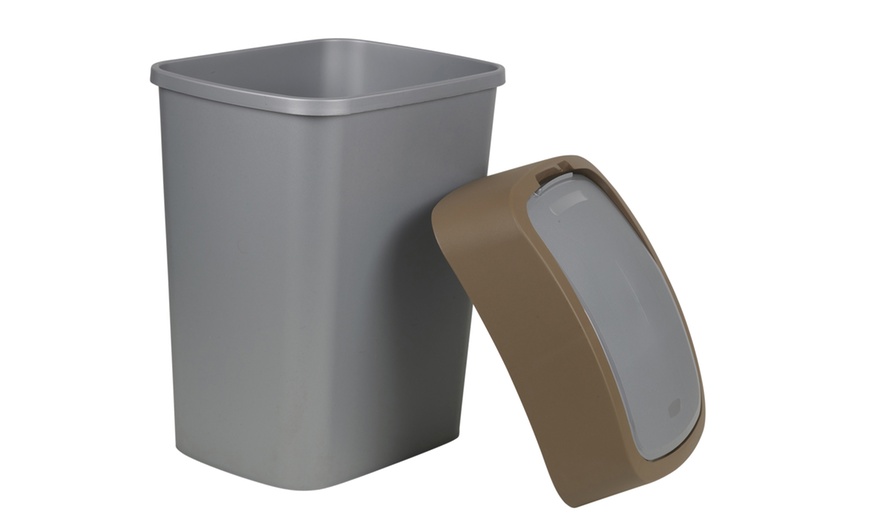 Image 3: Curver Plastic Flip Lid Waste Bin