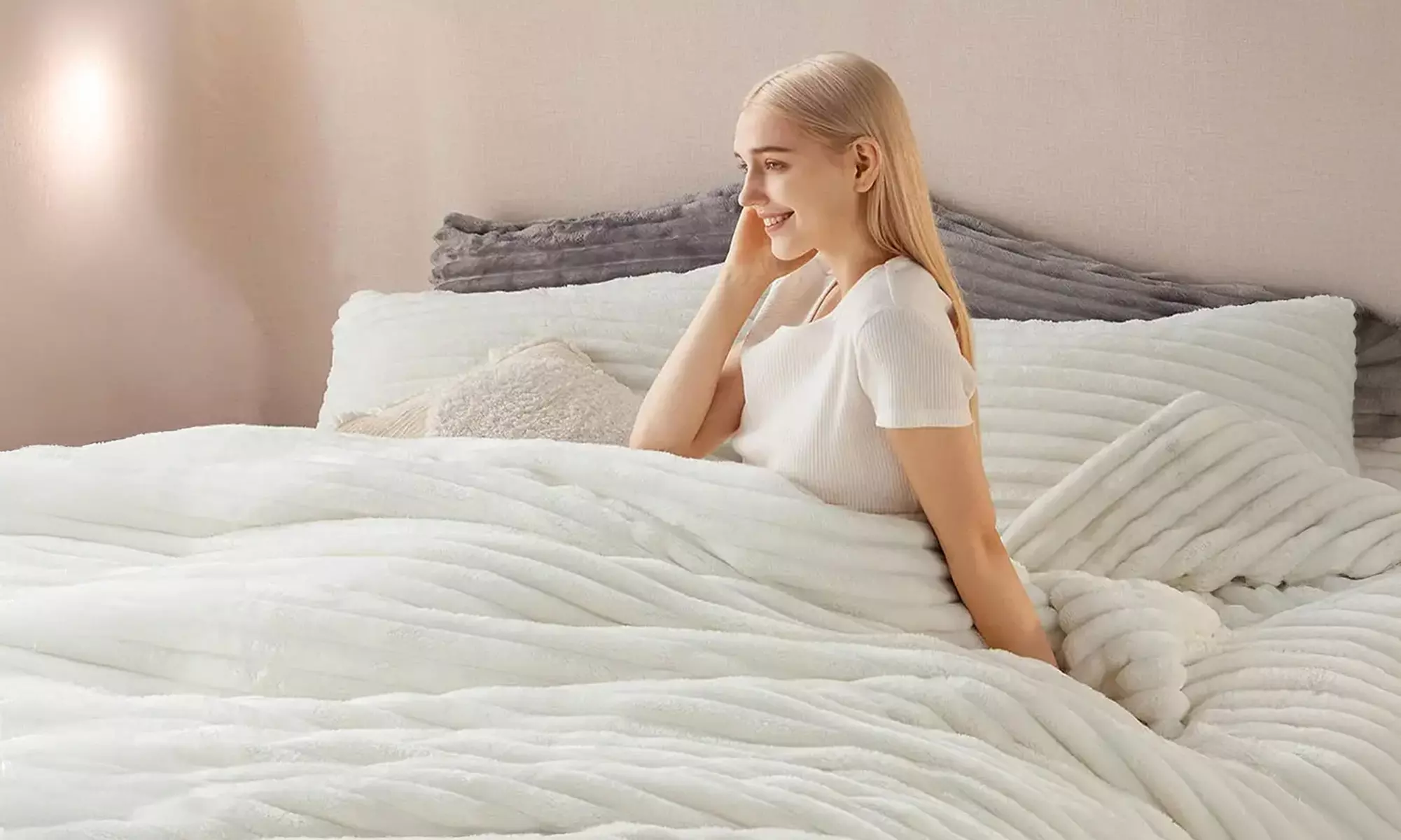 Couette chaude "Coton Club" 100 % microfibre, velours côtelé, Sampur