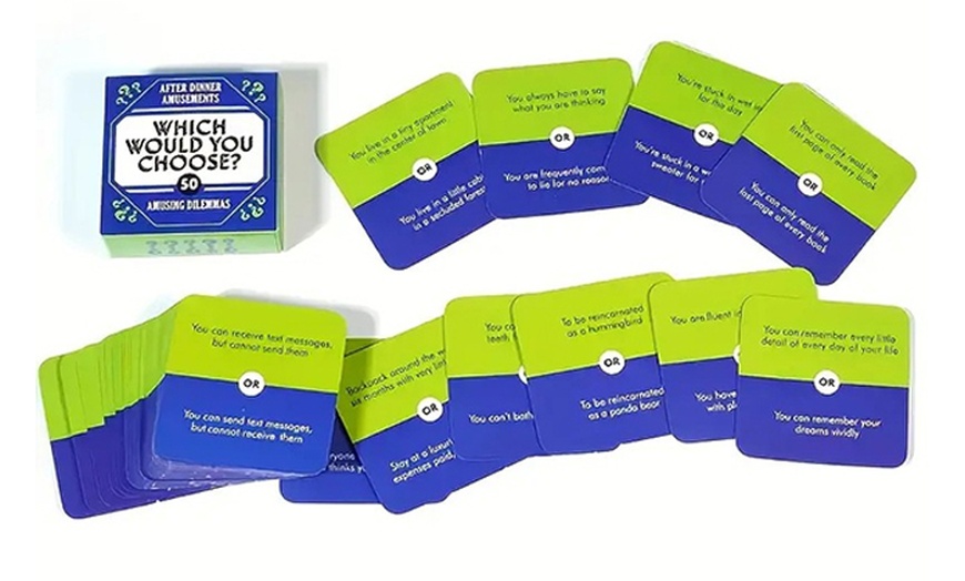 Image 8: One or Four Travel Card Games - Family Fun Questions and Riddles
