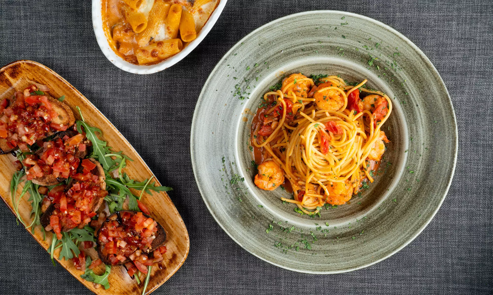 Italienisches 3-Gänge-Menü mit Pizza oder Pasta à la carte