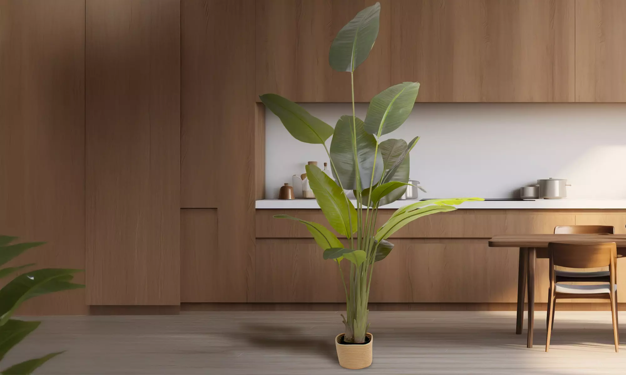 Plante tropicale artificielle avec pot