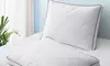 Peace Nest 2 Pack Quilted Goose Feather Down Pillow with Cotton Fabric