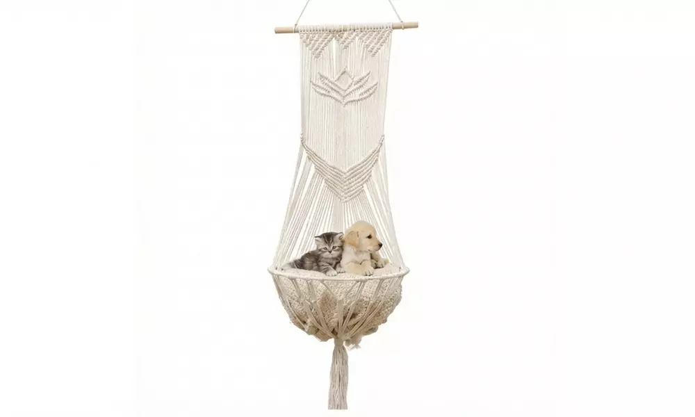 Handwoven Cotton Rope Semi-Enclosed Cat Bed