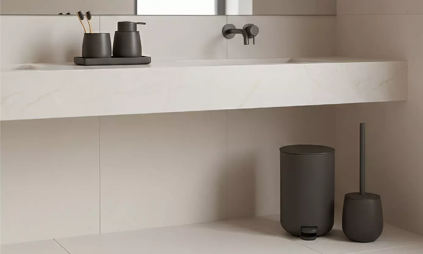 Set de accesorios coordinados para baño