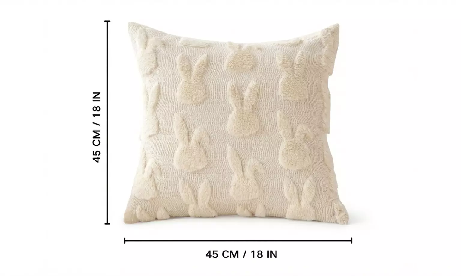 Easter Bunny Plush Cushion Cover
