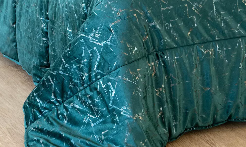 Doppelte Winterdecke aus Samt mit Digitaldruck