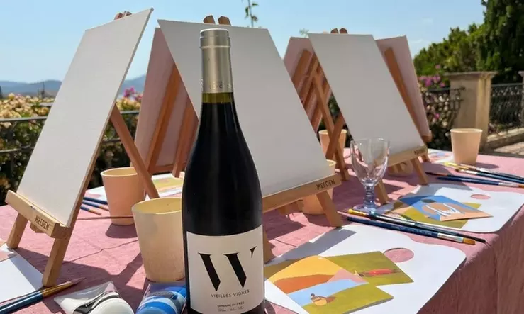 Atelier Peinture et Vin de 2h30 pour 1, 2, 3 ou 4 personnes selon l'option (jusqu'à 17% de remise) - Primary Image