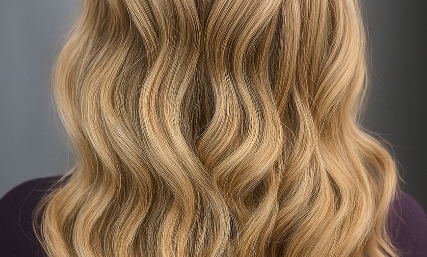 Image 4: Women's hair styling with bonder repair and vibrant color options