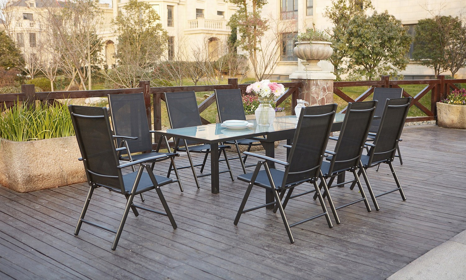 Salon de jardin extensible "Lima" pour 6, 8, 10 ou 12 personnes