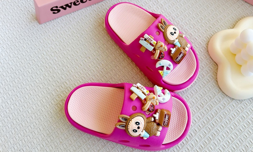 Image 5: Labubu-Inspired kids Cute Cartoon Slippers