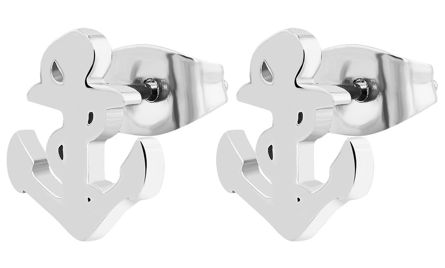 Image 64: Akzent Edelstahl-Ohrstecker für Damen