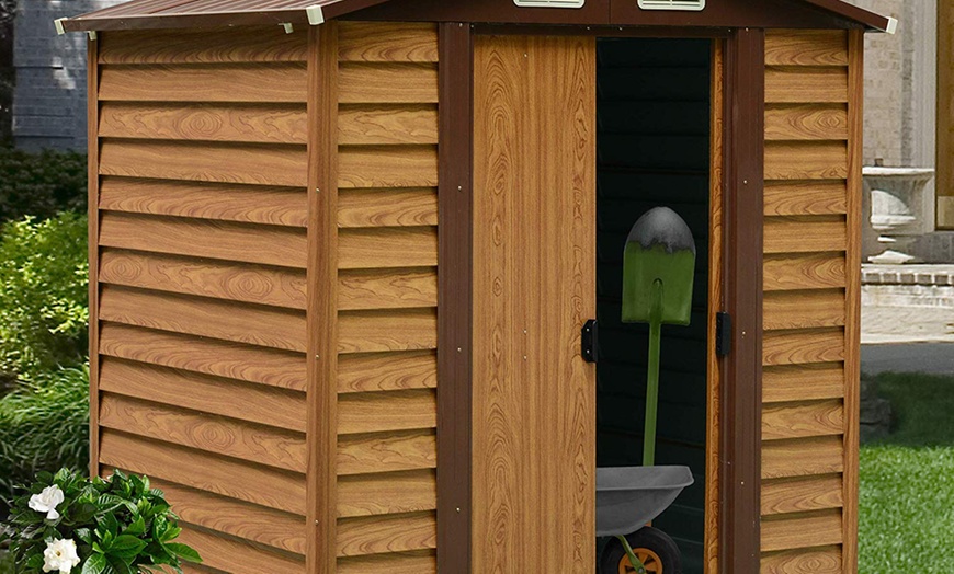 Image 32: Outsunny Lockable Garden Shed