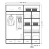 Image 14: Sweden Modern High Gloss Wardrobe with Drawers