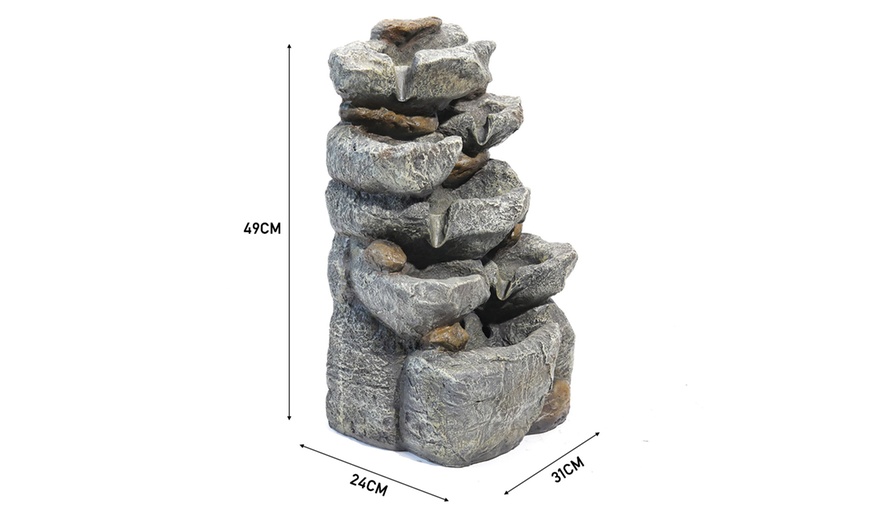 Image 6: Outdoor LED Rockery Water Feature with 4 Styles