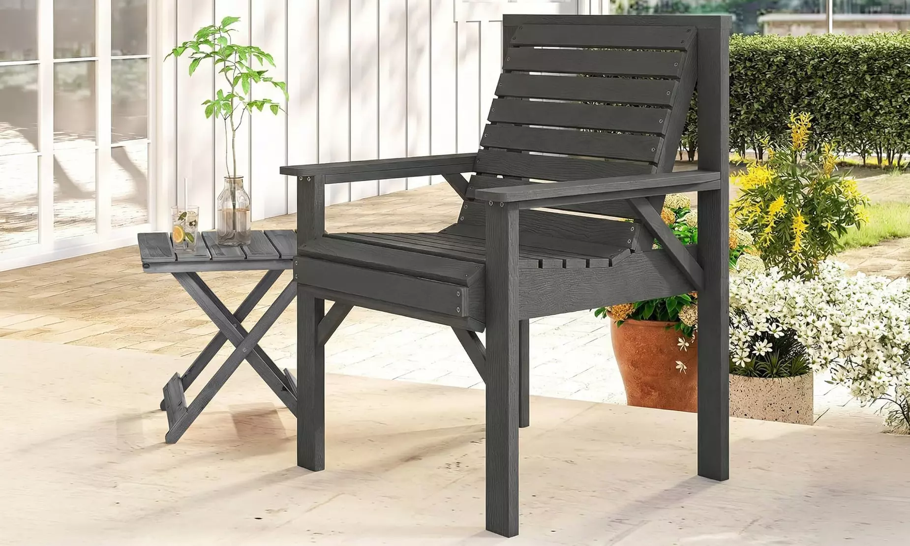 Outsunny Wooden Garden Chairs