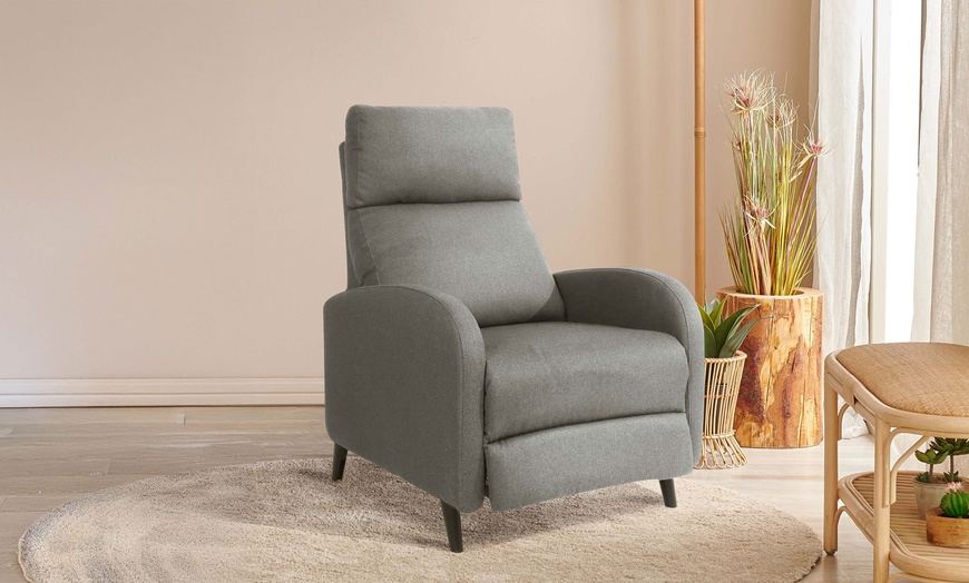 Image 1: Cariz Fabric Recliner Chair