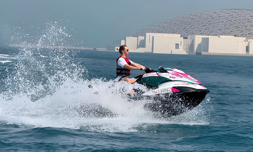 Image 1: Thrilling 30 or 60-Minute Super Charged Jet Ski for One or Two People