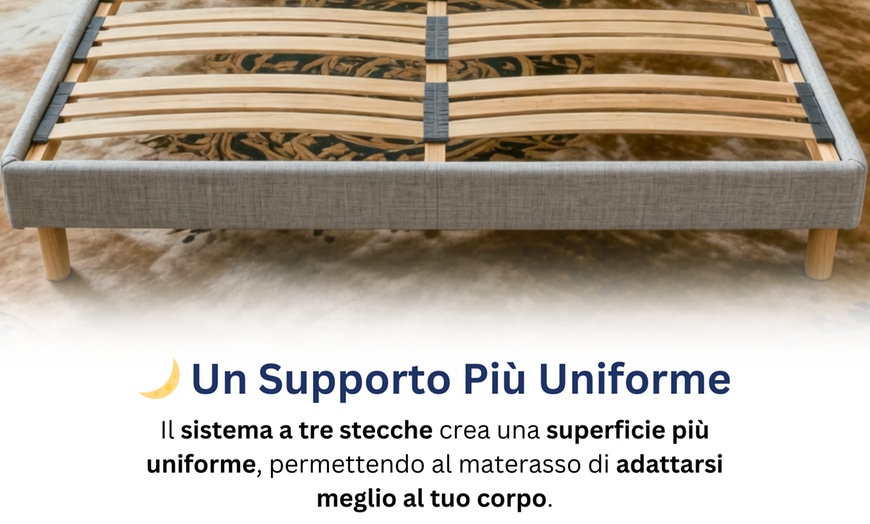 Image 23: Rete a doghe e materasso in memory foam