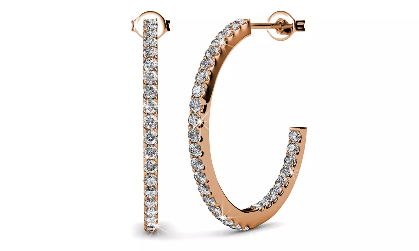 1x, 2x oder 3x Damen-Ohrringe mit österreichischen Kristallen