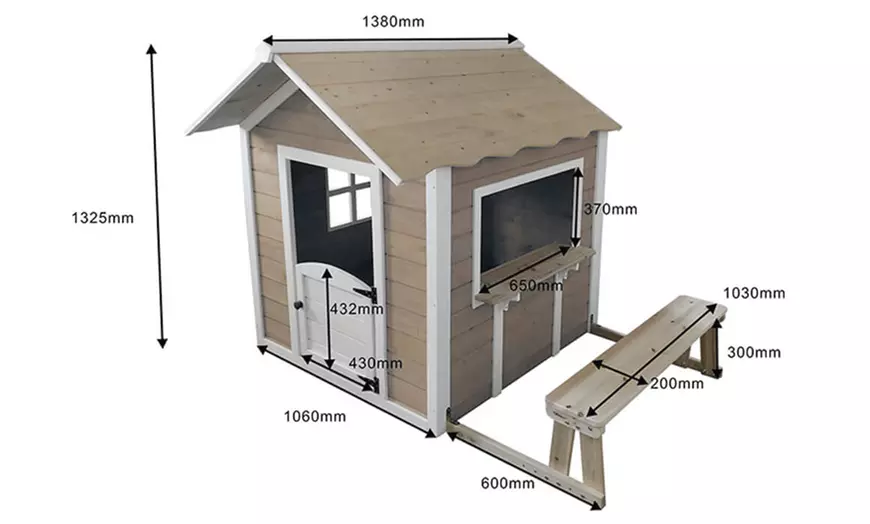 Image 6: Casa de madera de abeto para juegos, de Home Deluxe