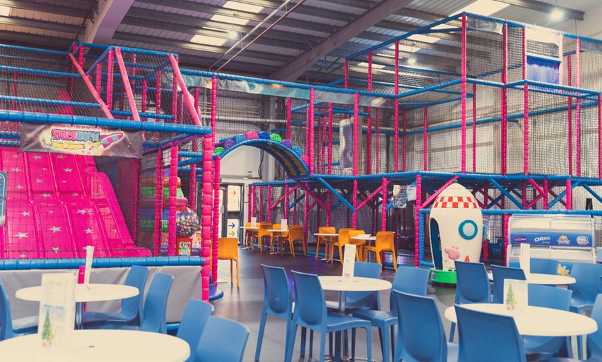 Image 1: All-in-One Indoor Playframe with Dining for Adults & Children