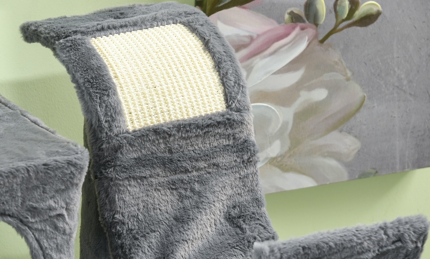 Image 4: PawHut 177cm Cat Tree, Multilevel with Scratching Posts and Houses