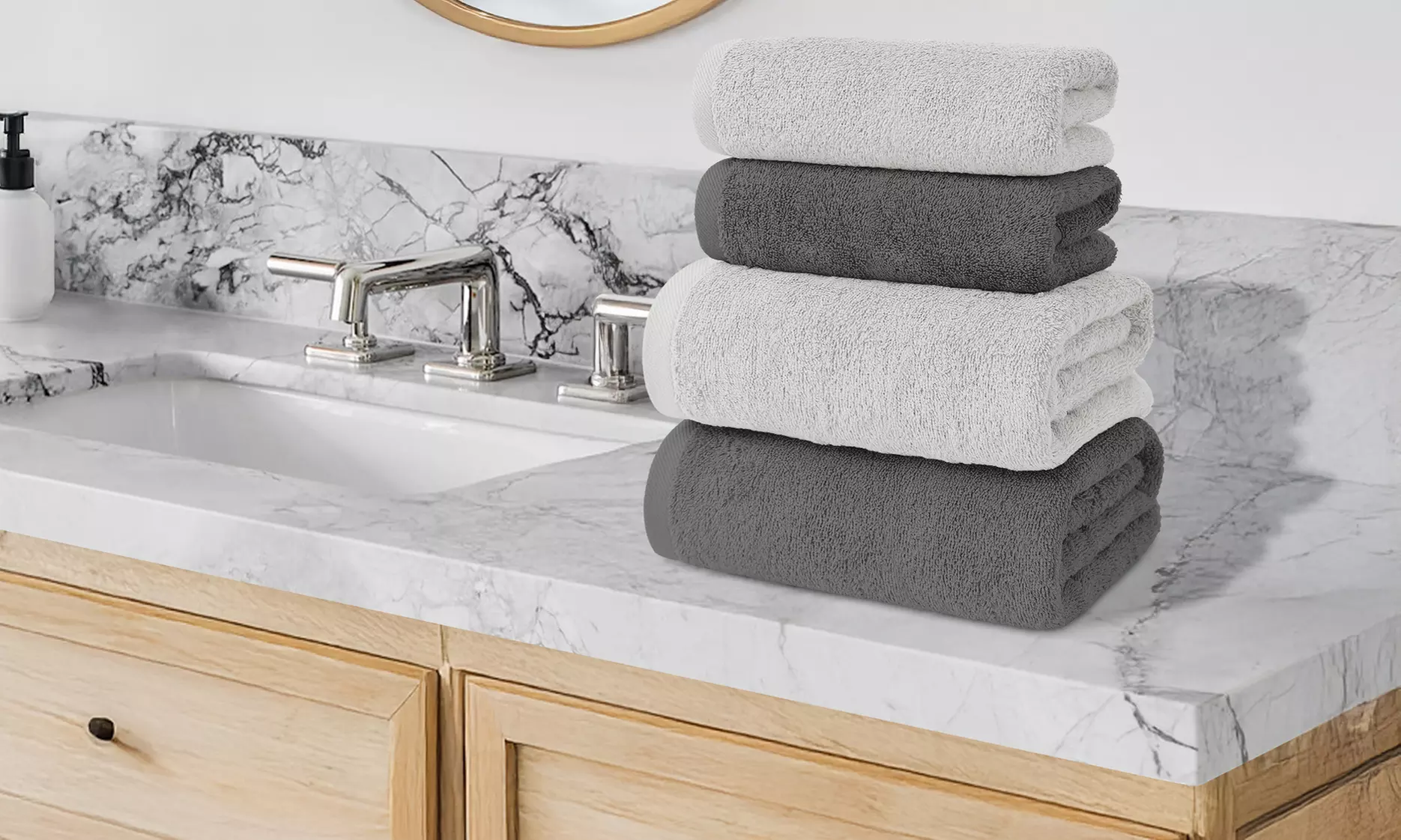 Set de 4 serviettes de bain