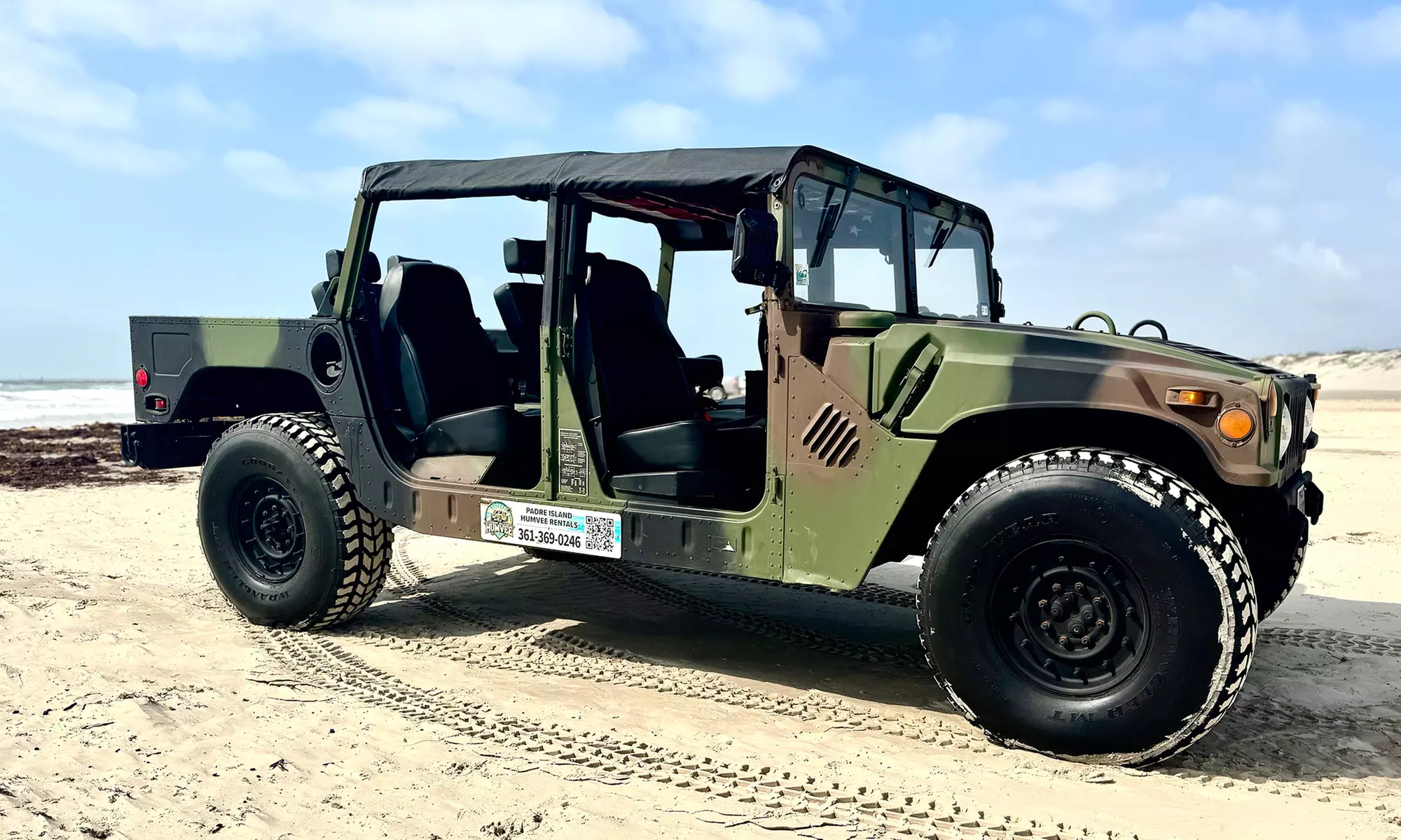 Explore Padre Island in a Two, Four, Six or Eight-Hour Humvee Rental