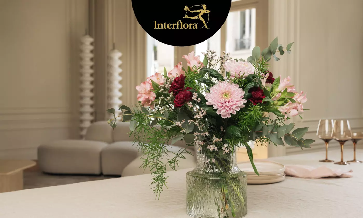 Regala flores con 10€ de descuento en Interflora por solo 1€