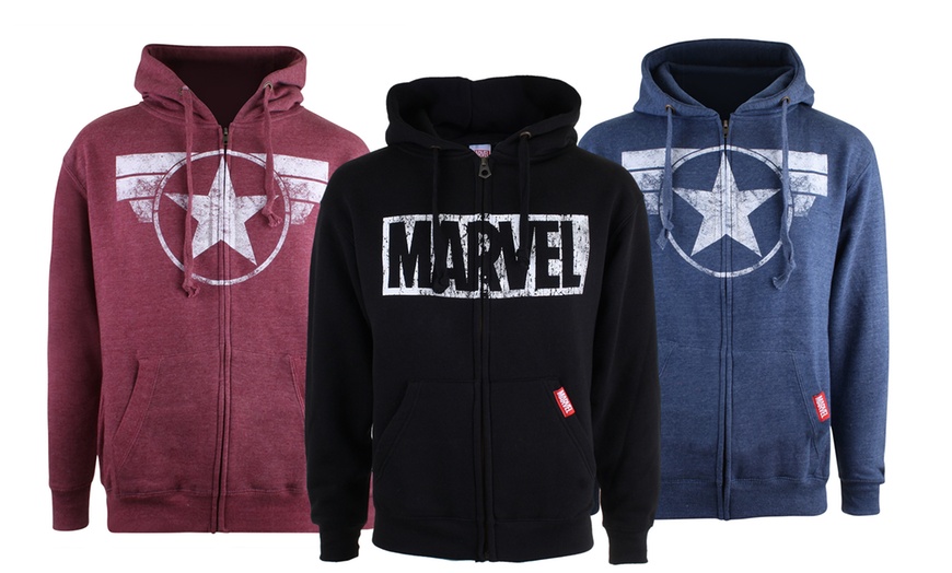 Image 1: Marvel Men's Zip Hoodie