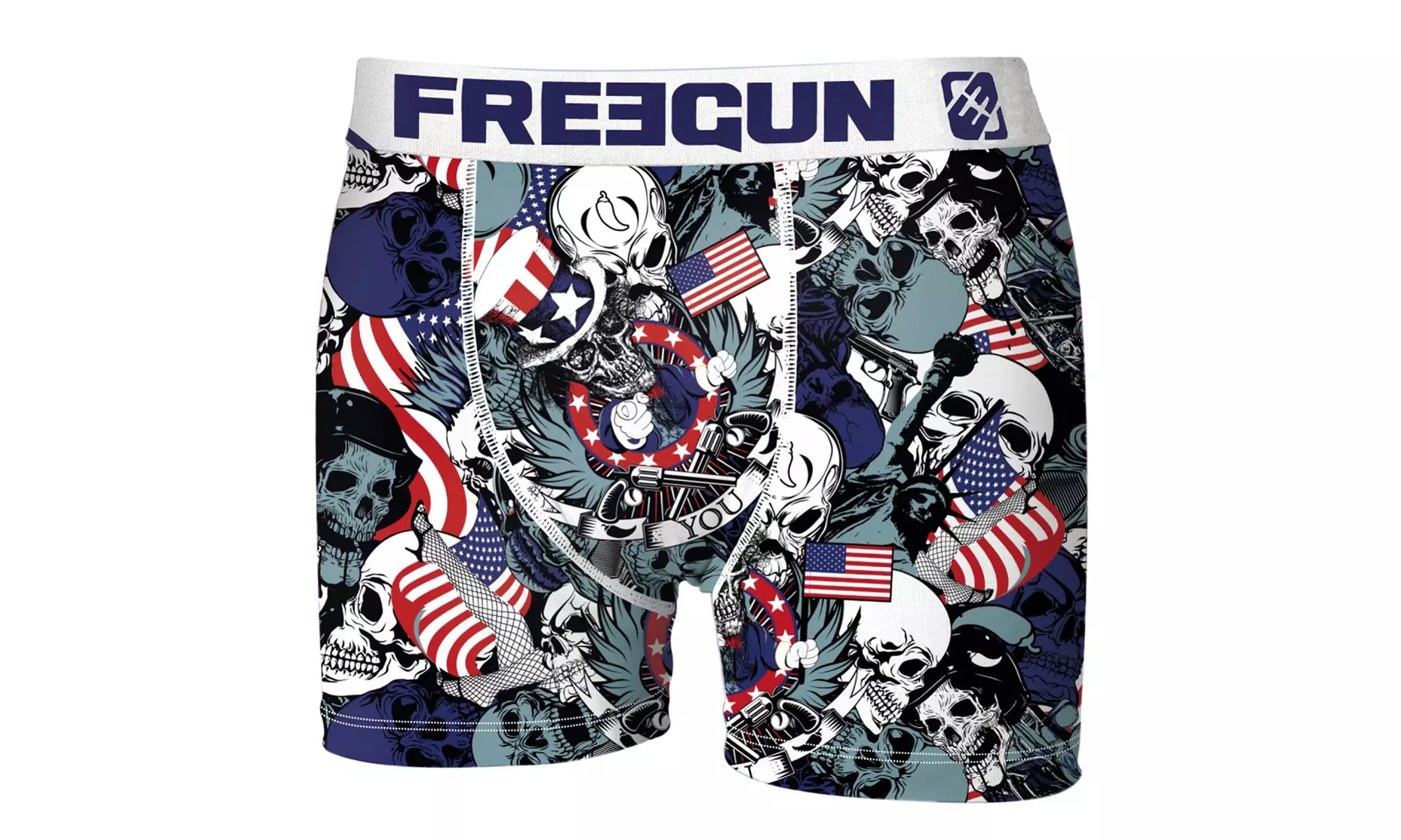 Lot de 5 boxers Freegun imprimé drapeau