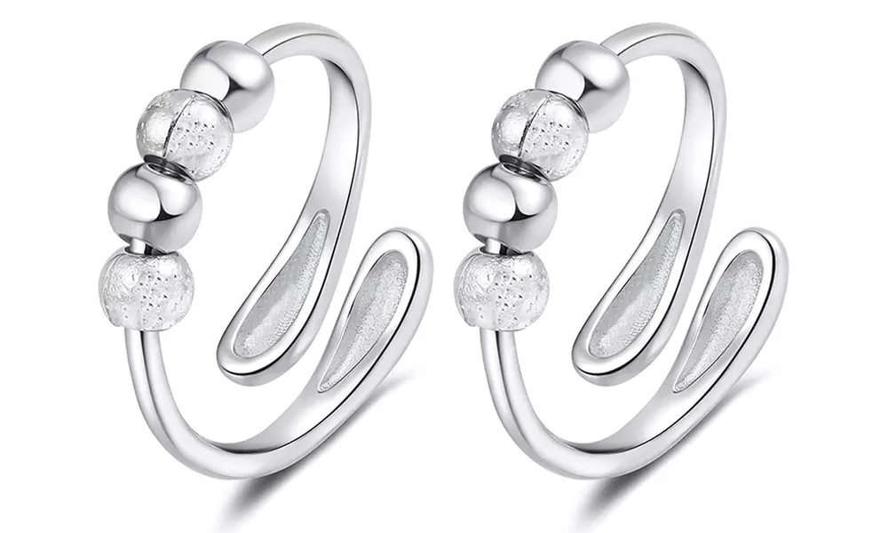 2 bagues tournantes réglables pour soulager l'anxiété