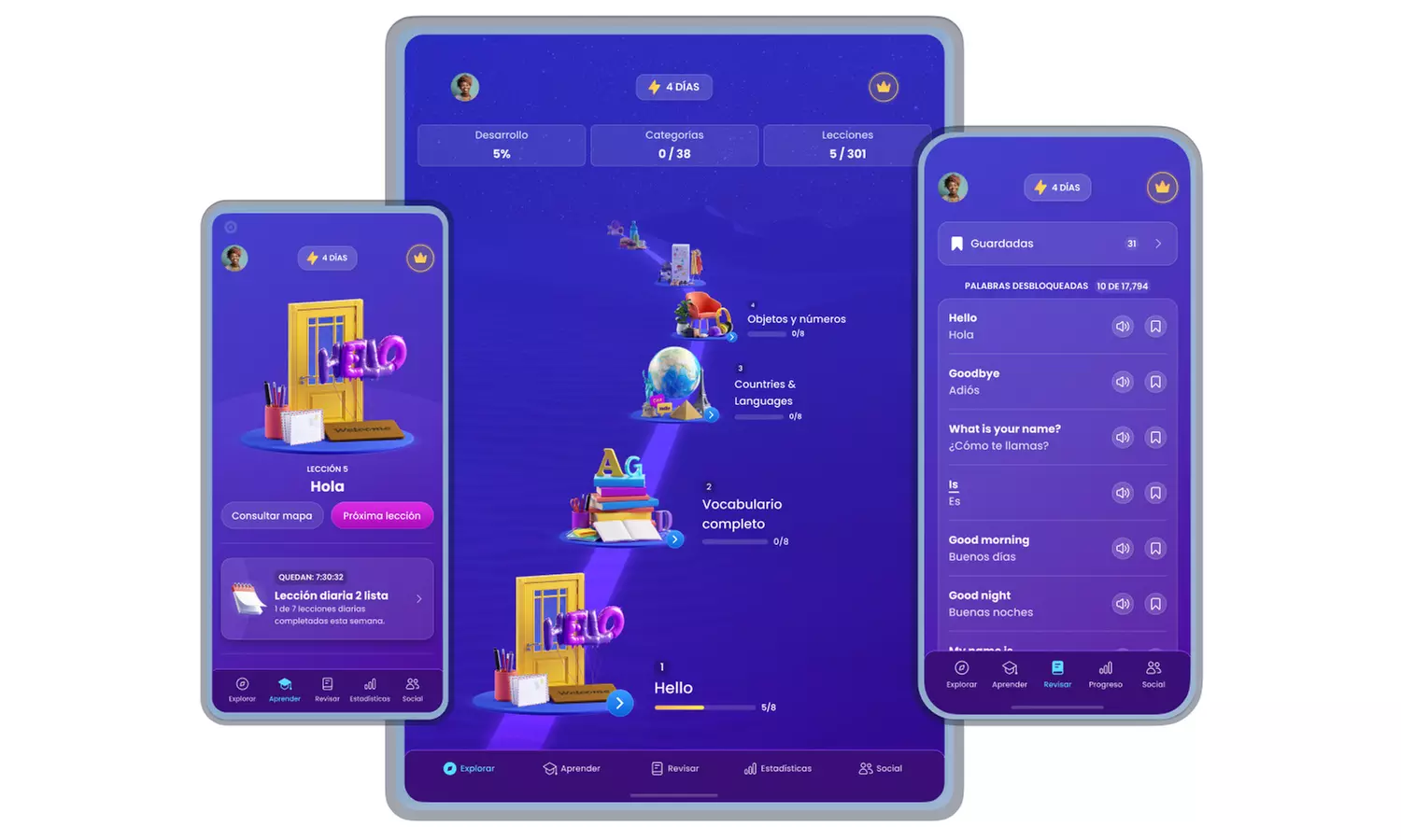 Prémium curso online de idiomas vía app o computadora con Mondly