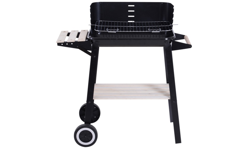 Image 3: Outsunny Trolley Barbecue Grill